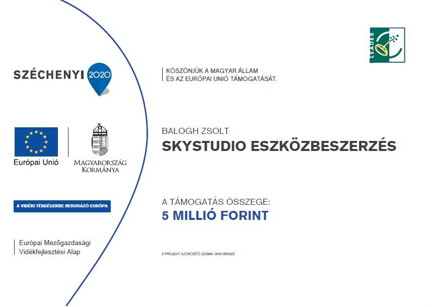 Skystudio eszközbeszerzés pályázat